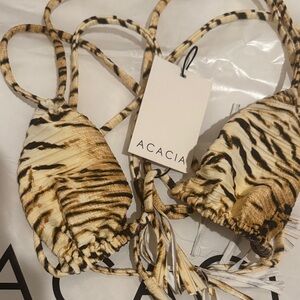 Acacia Swimwear Tiger Cannons Bikini Top. NEW and SOLDOUT on line.
